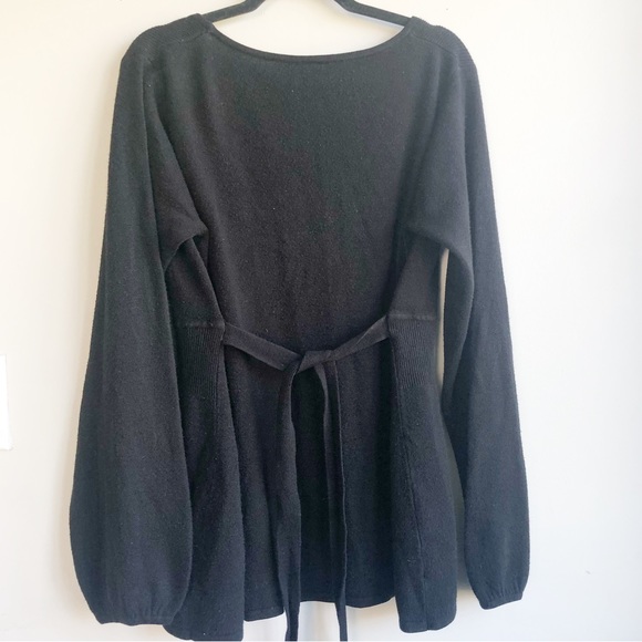 Lane Bryant Black Ballerina Style Faux Wrap Style Sweater - Picture 3 of 5